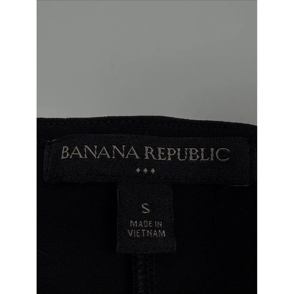Banana Republic Black V Neck Dress Bell Sleeve Shift Dress Classic Minimalist
